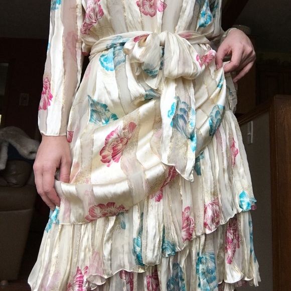 Vintage 100% Silk Dress by The Silk Farm - Picture 5 of 8